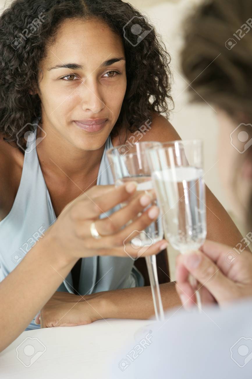 Adult couple toasting champagne glasses - 7597358 Adult couple toasting champagne glasses - 7597358