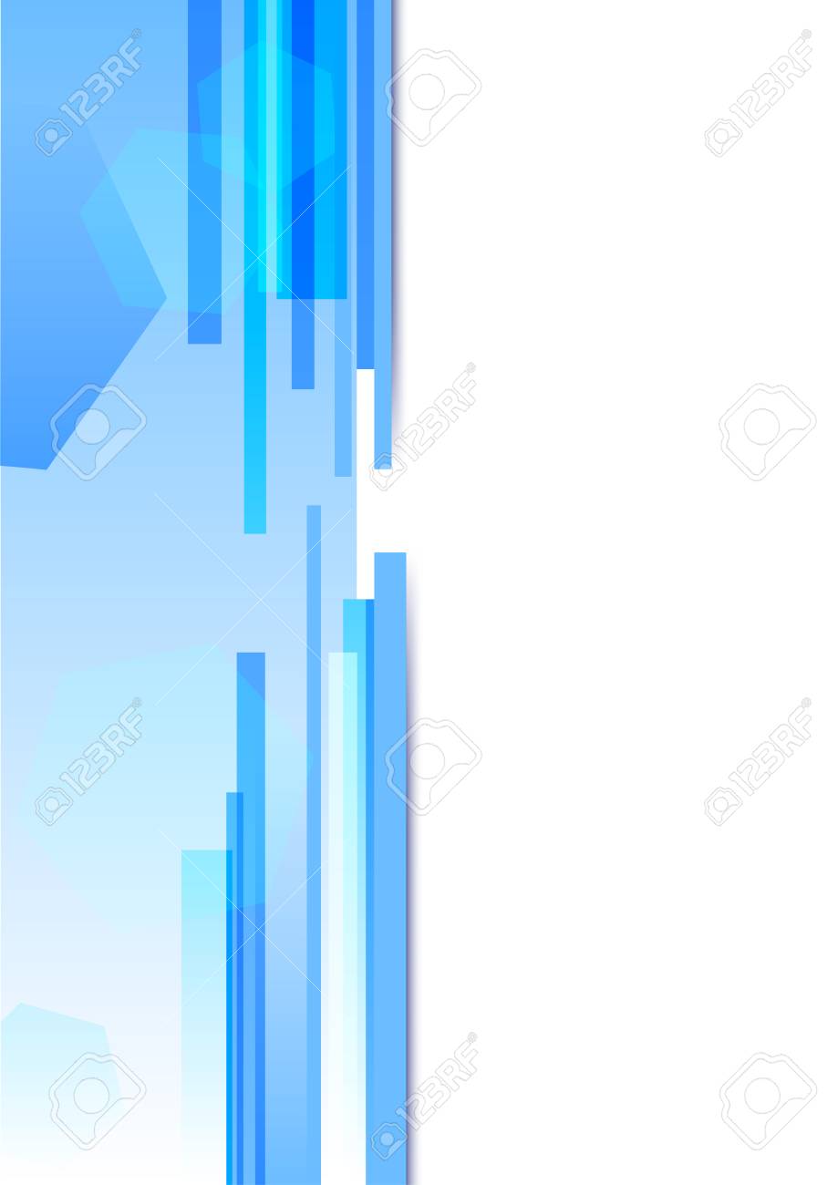 Abstract Light Blue Background With Transparent Hexagons And