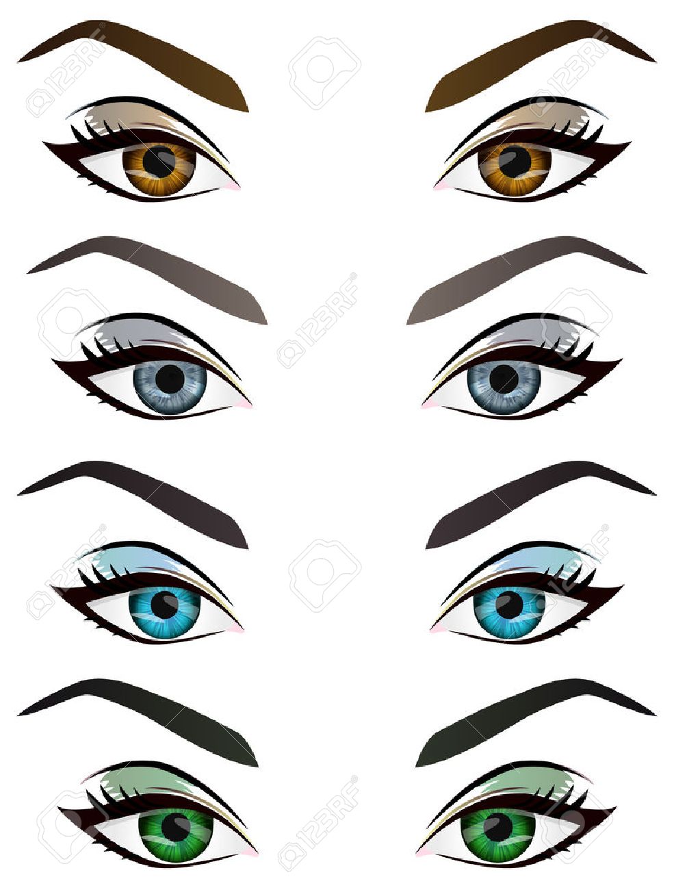 couleur du dessin des yeux