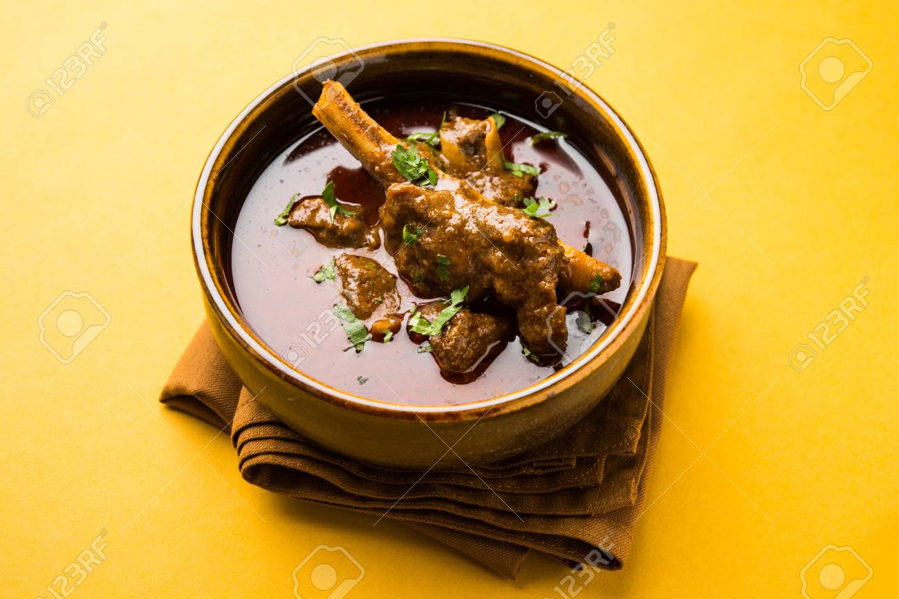 Mutton Masala Or Masala Gosht Or Indian Lamb Rogan Josh With Some Seasoning Served With Naan Or Roti Selective Focus Stock Photo Picture And Royalty Free Image Image 91084809