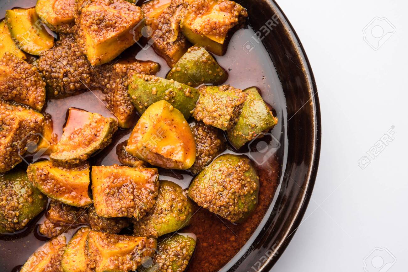 Homemade Mango Pickle Or m Ka Achar In A Bowl Selective Focus Stock Photo Picture And Royalty Free Image Image