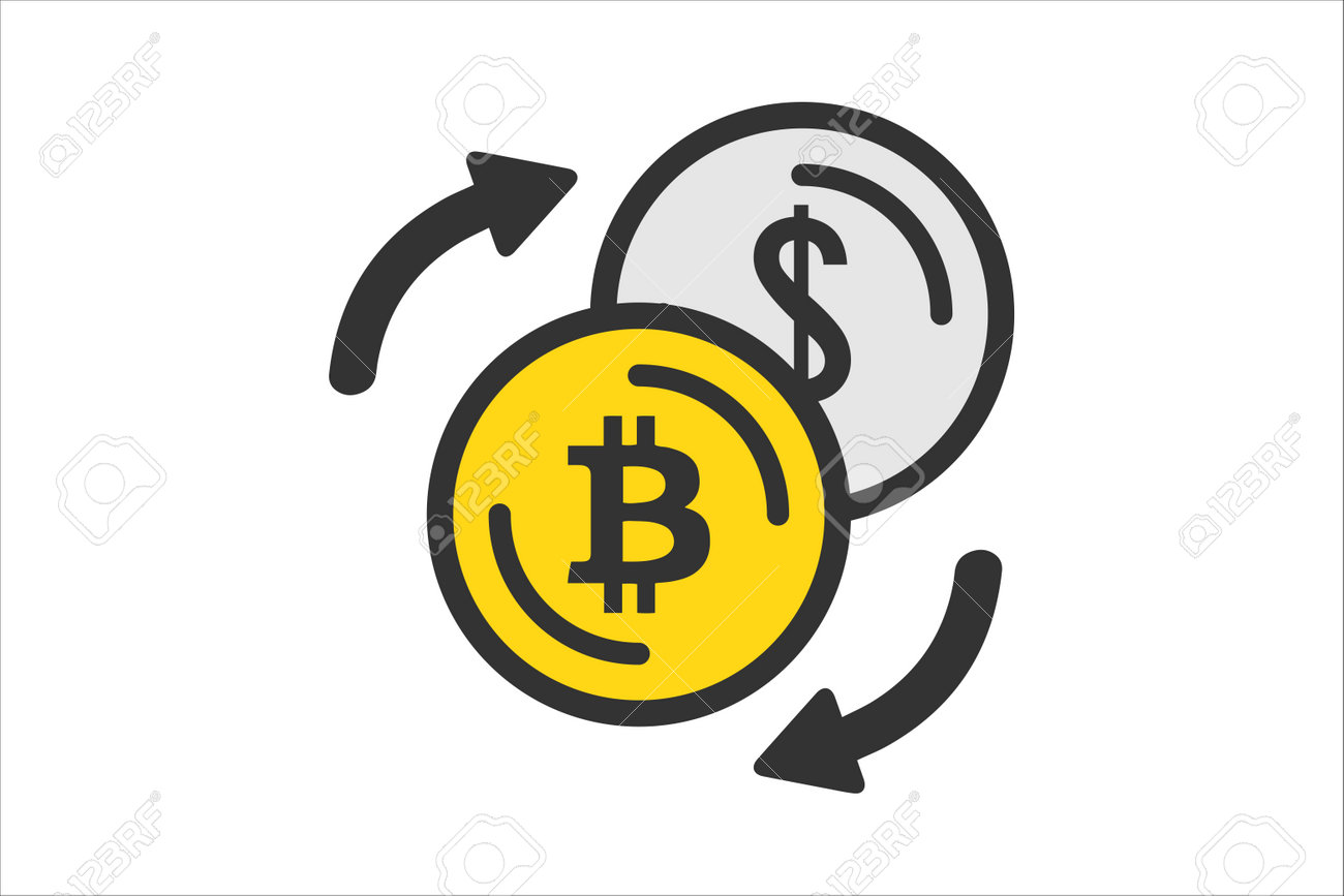 Bitcoin Exchange Icon. Cryptocurrency Vector Illustration. Bitcoin Symbol.  Royalty Free SVG, Cliparts, Vectors, and Stock Illustration. Image  201978008.