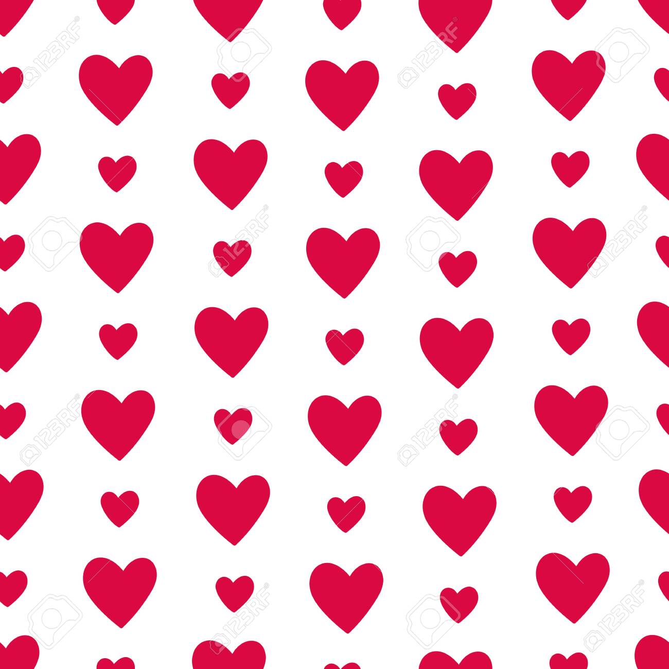 Heart Seamless Pattern. Love, Valentines Day, Wedding, Romantic Symbol. Pink, Red Hearts Garland Sign Repeat Ornament Background For Paper Wrap, Fabric Print, Wallpaper Decor. Vector Illustration Royalty Free SVG, Cliparts, Vectors, and heart-seamless-pattern-love-valentines-day-wedding-romantic-symbol-pink-red-hearts-garland-sign-repeat-ornament-background-for-paper-wrap-fabric-print-wallpaper-decor-vector-illustration-royalty-free-svg-cliparts-vectors-and