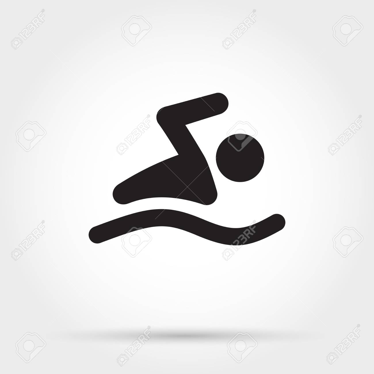 泳ぐアイコンのイラスト素材 ベクタ Image