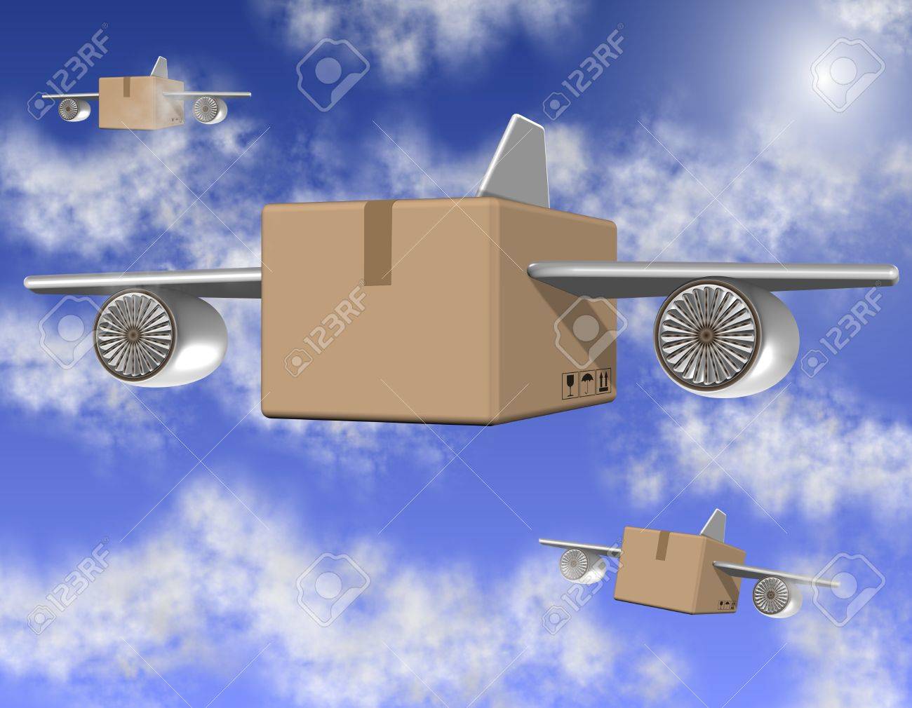 空に飛んで飛行機翼を持つ茶色の段ボール箱 の写真素材 画像素材 Image 空に飛んで飛行機翼を持つ茶色の段ボール箱 の写真素材 画像素材 Image