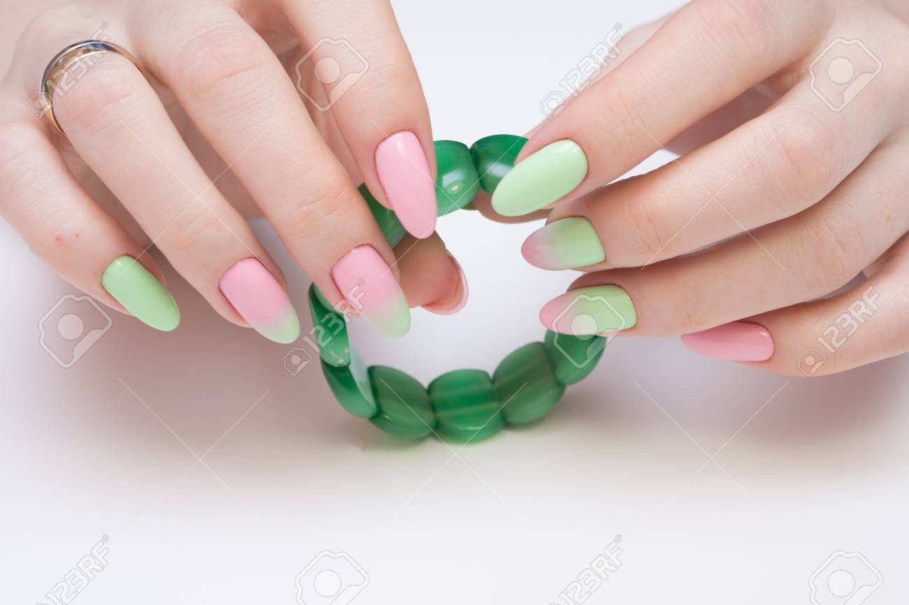 Natural nails with gel polish applied. Ideal manicure and women's hands. - 92332512 Natural nails with gel polish applied. Ideal manicure and women's hands. - 92332512