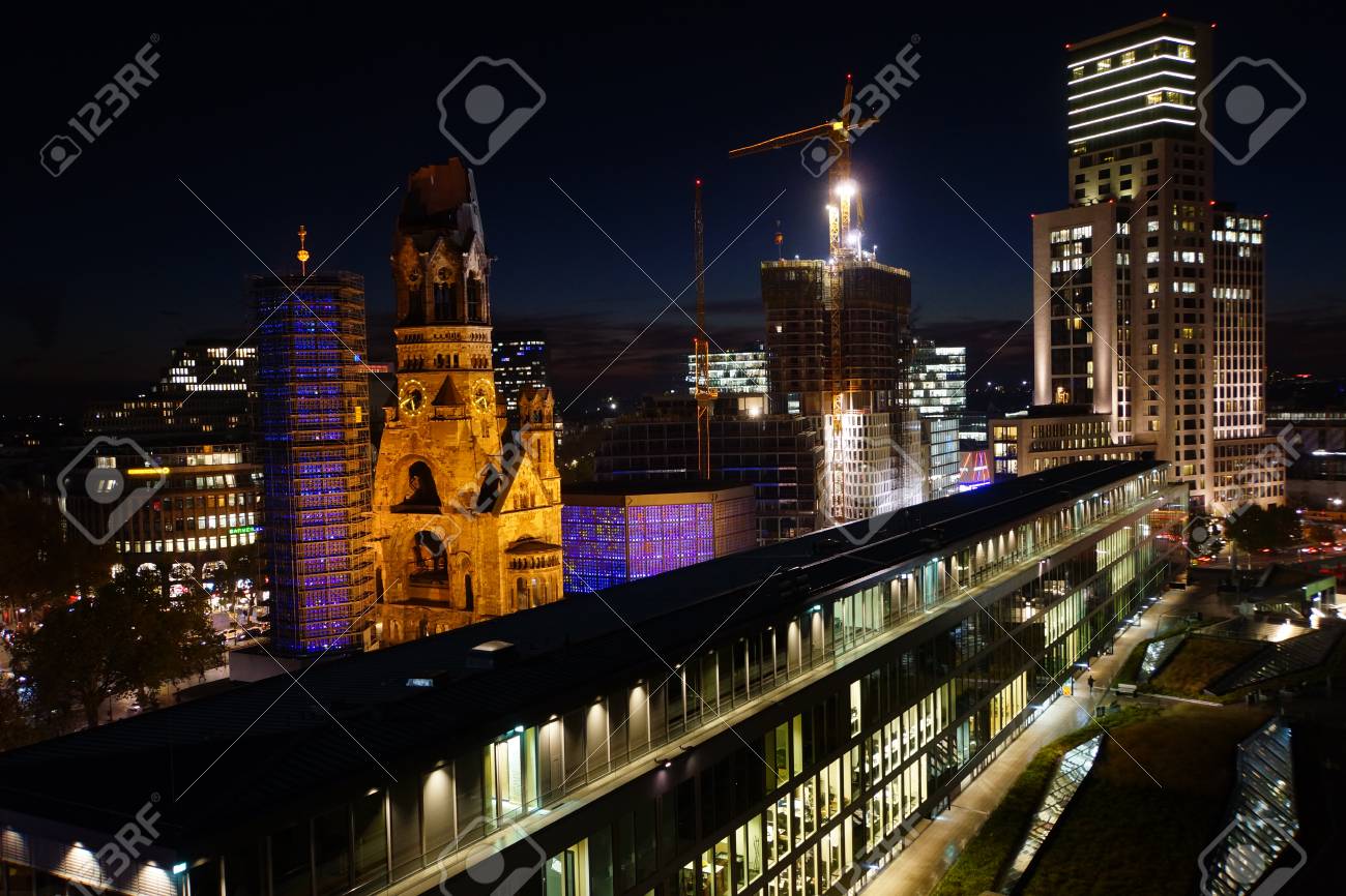 View From Bikini Haus On The Kaiser Wilhelm Memorial Church Stock