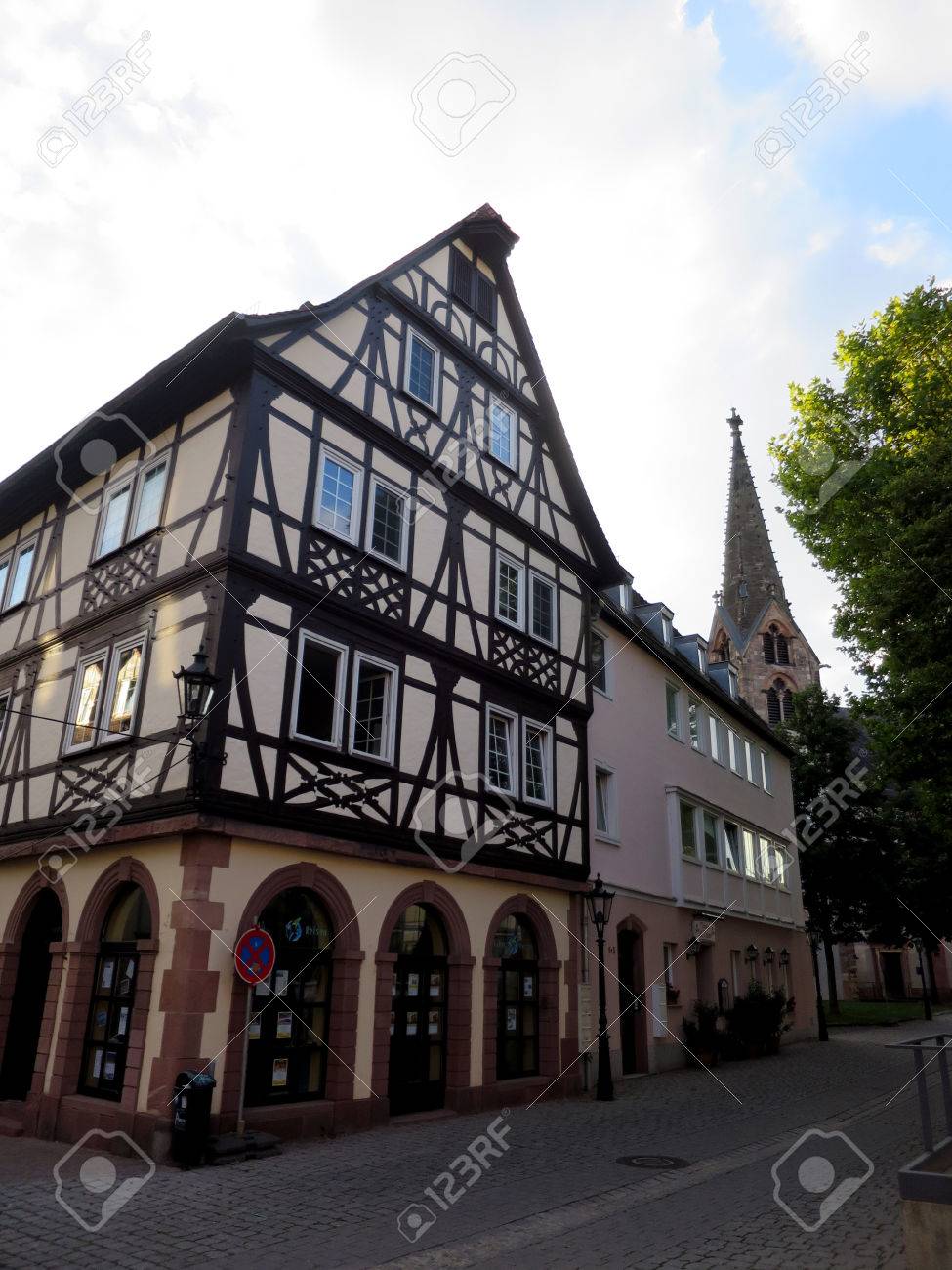 Tudor Style House In The Historic Old Town Aschaffenburg Bavaria