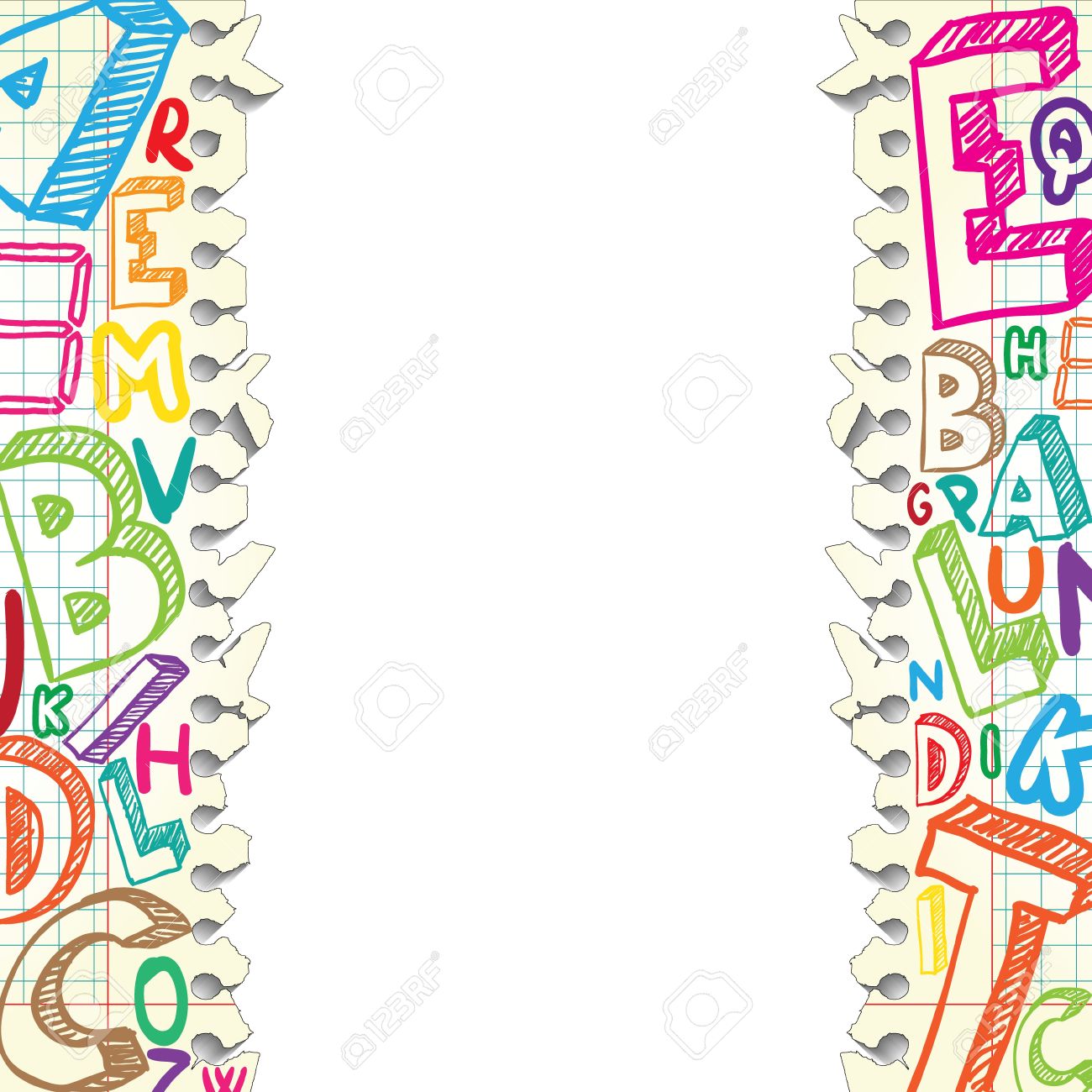 Background made of papers with colorful letters - 14180784 Background made of papers with colorful letters - 14180784