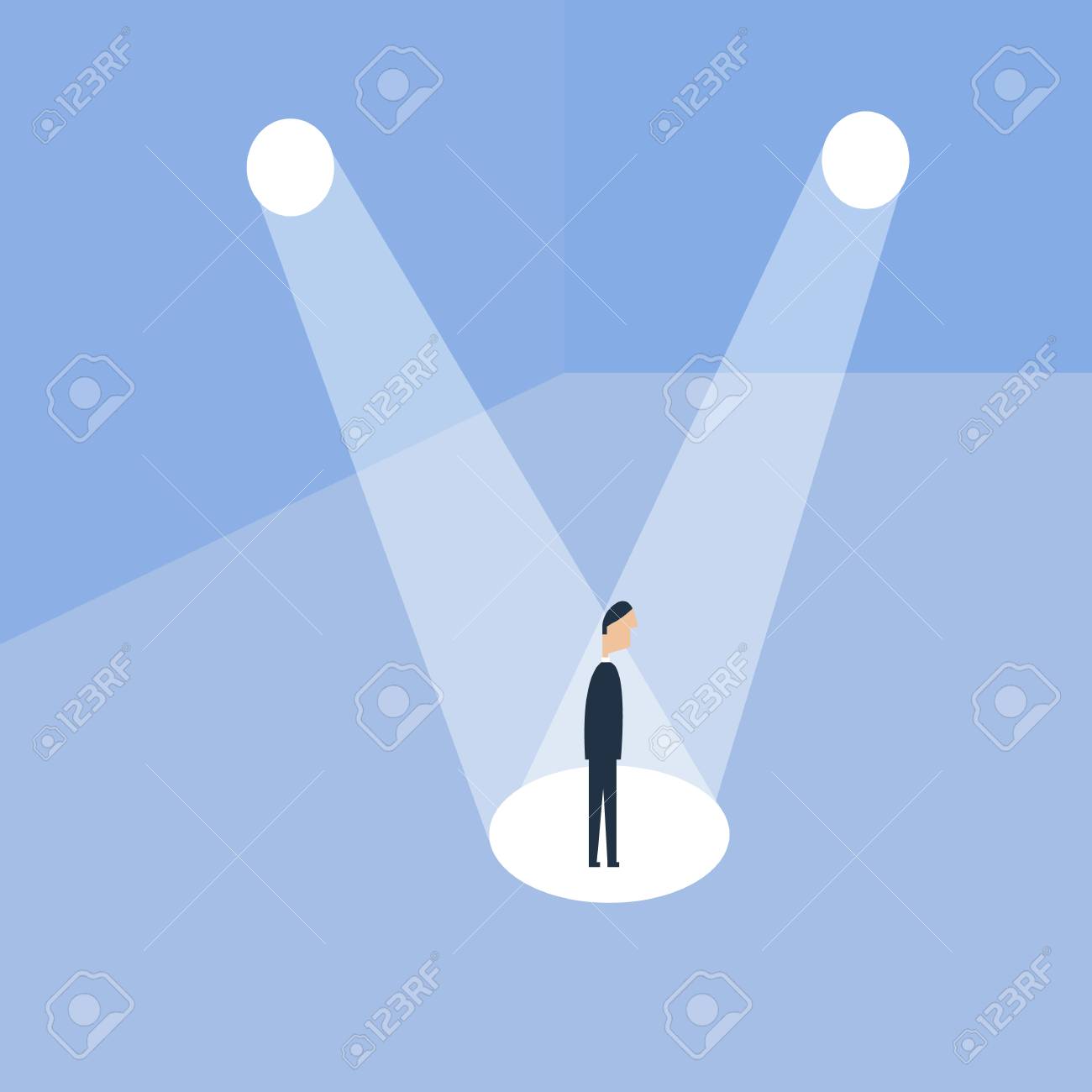 ビジネスマンリーダーと卓越したコンセプトベクトルイラスト ロイヤリティフリーストック画像 のイラスト素材 ベクタ Image