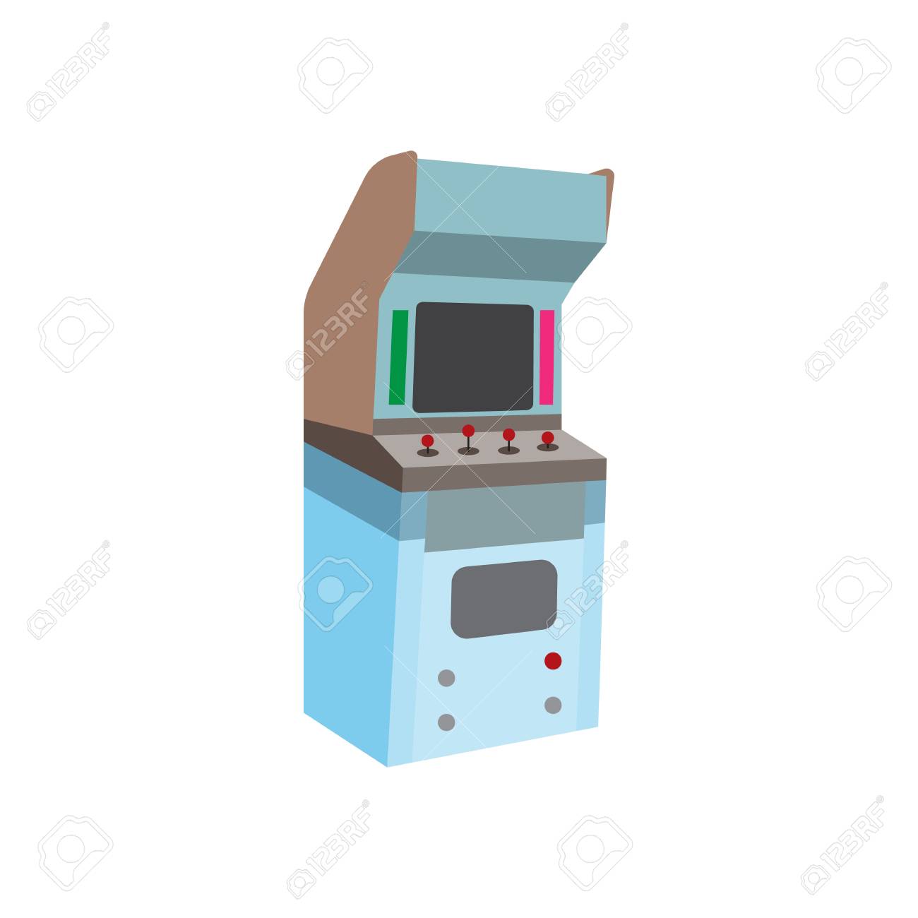 Arcade Cabinet Flat Icon Vector Design Illustration Royalty Free