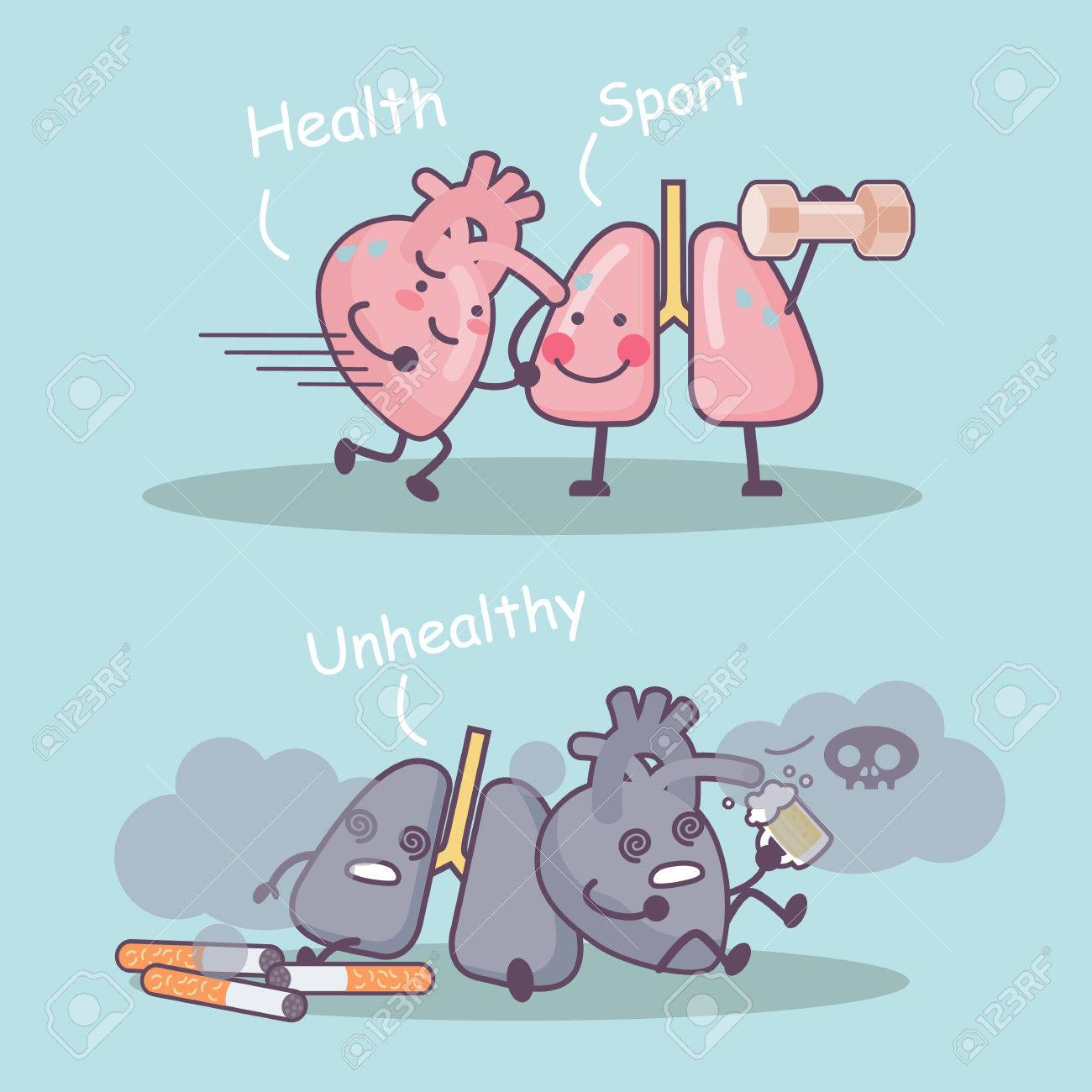 Sport Ist Gut Fur Herz Und Lunge Ideal Fur Das Gesundheitswesen Konzept Lizenzfrei Nutzbare Vektorgrafiken Clip Arts Illustrationen Image 69288751