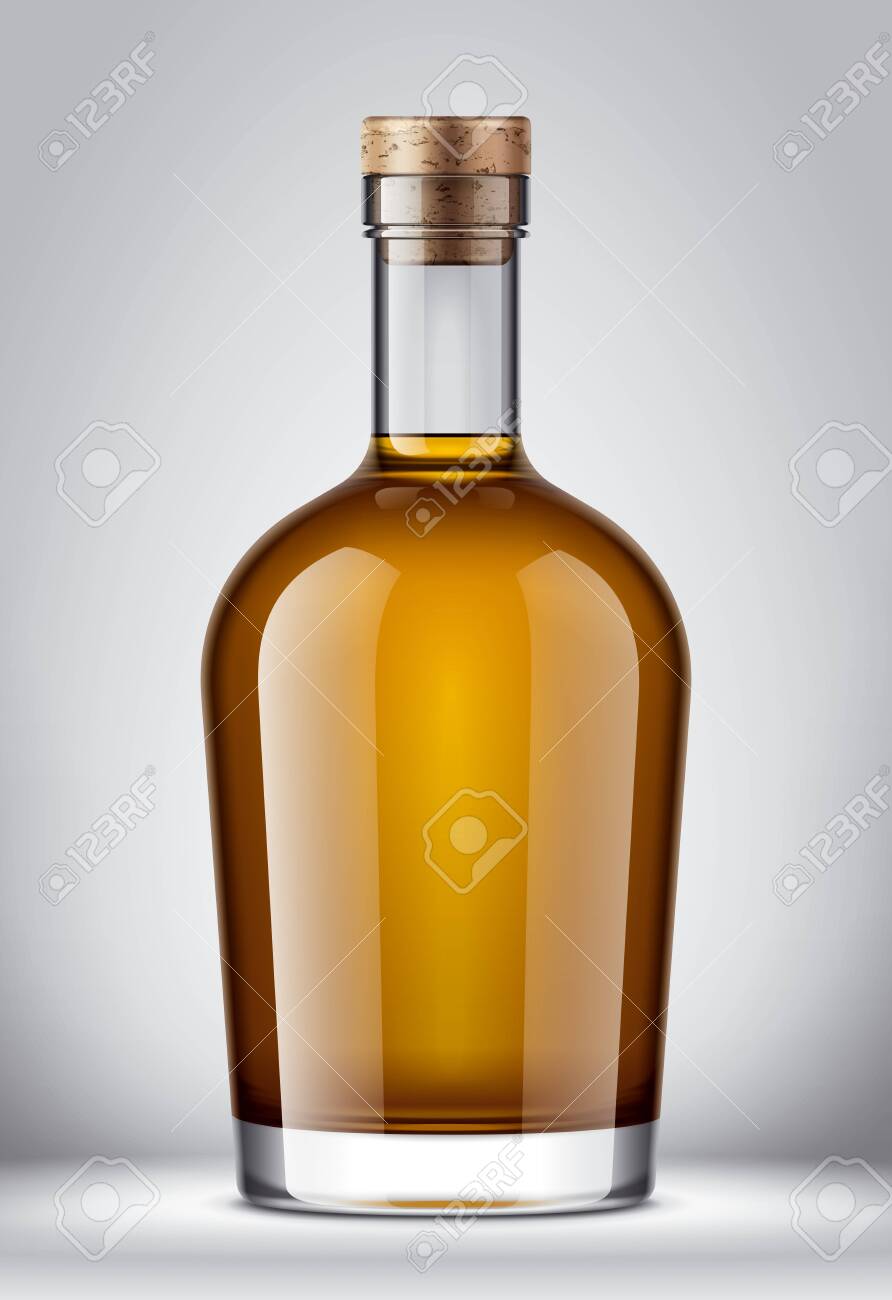 Download Glass Bottle Mockup With Cork Version Stock Photo Picture And Royalty Free Image Image 127354957