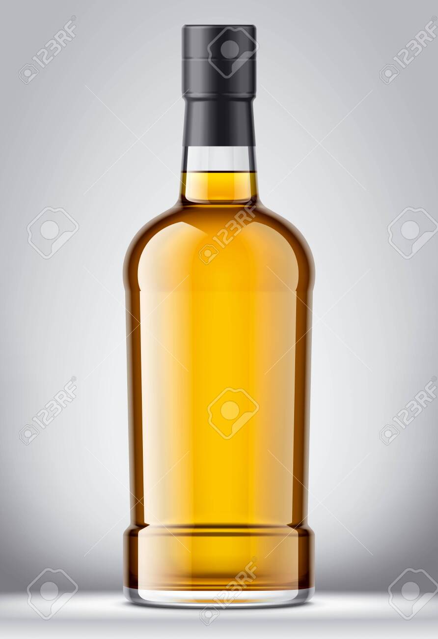 Download Glass Bottle Mockup With Foil Version Stock Photo Picture And Royalty Free Image Image 128312507