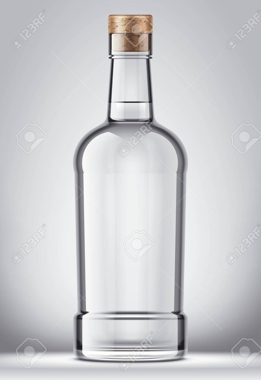 Download Glass Bottle Mockup With Cork Version Stock Photo Picture And Royalty Free Image Image 128312505