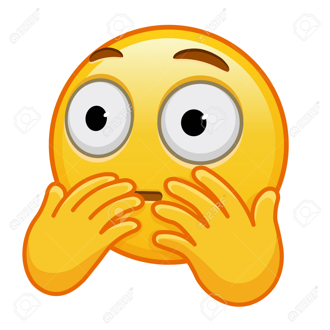 Smile Icon Template Design. Oops Emoticon Vector Logo on Yellow Background.  Face Line Art Style. Stock Vector - Illustration of black, comic: 132580388, image size:1300x1300