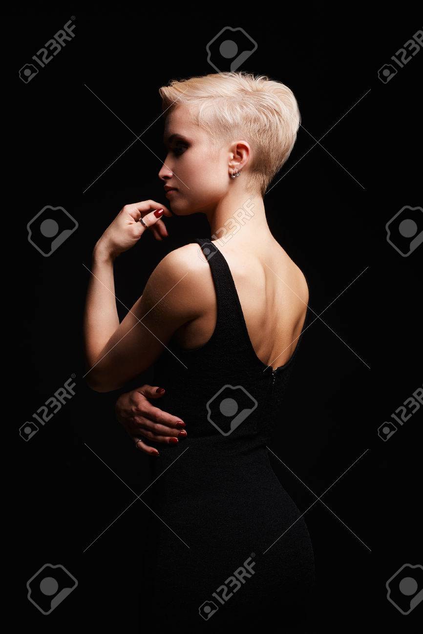 Beautiful Young Woman With Fashion Hairstyle Beauty Blonde Girl