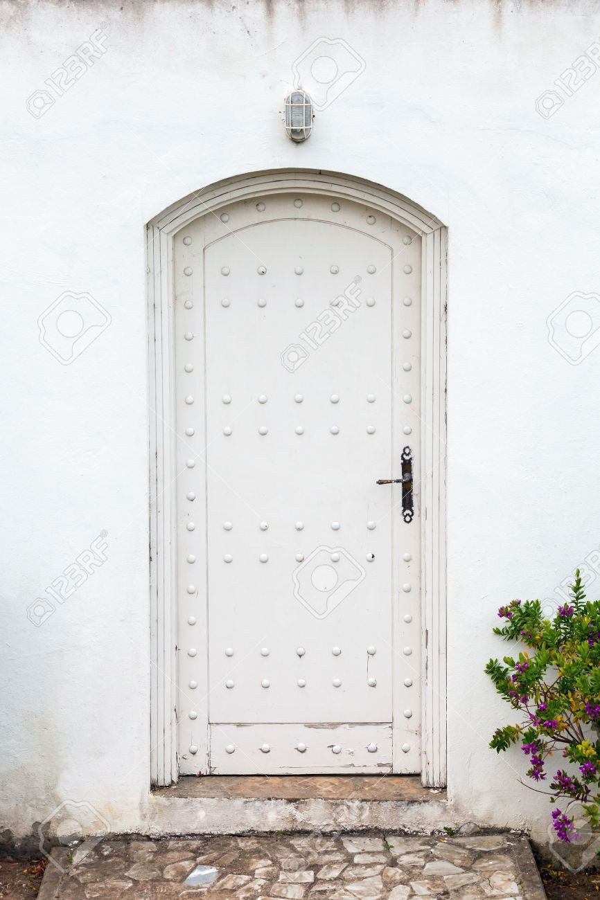 White Wood Door Texture white wall and old wooden door background texture stock photo White Wood Door Texture white wall and old wooden door background texture stock photo