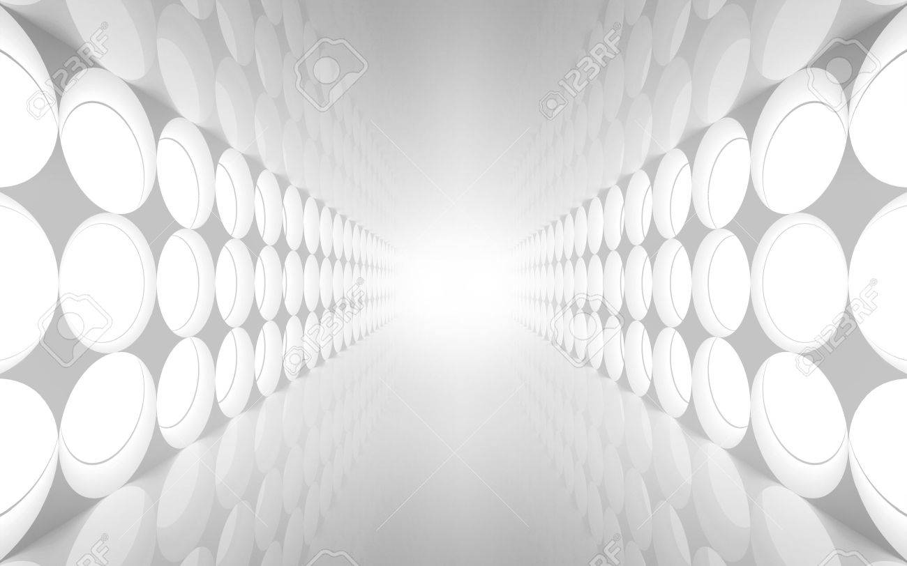Extracto Blanco 3d Interior Con Decoracion De Luces Ronda Patron