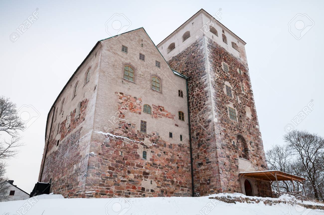 stock photo turku finland january 17 2016 turku castle the largest surviving medieval building in finland it was founded in 13th century and stands