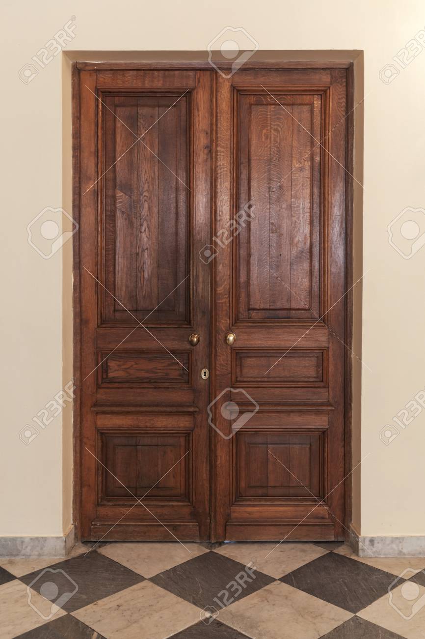 Old Wooden Door Classic Interior Background Photo Stock Photo Picture And Royalty Free Image Image 113272826