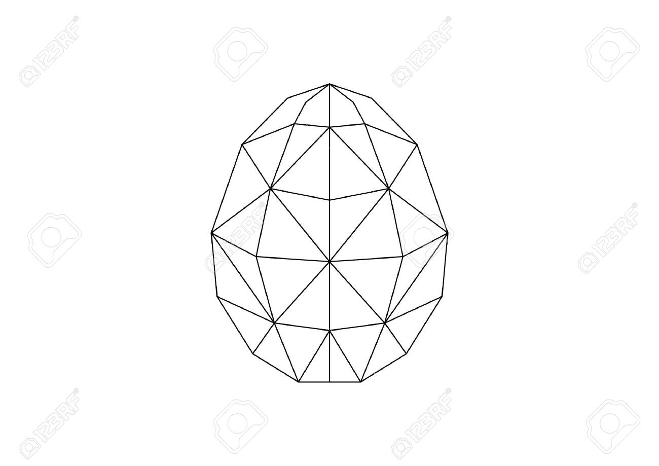 Simple Polygone Vector Art Of Easter Egg Royalty Free Cliparts Vectors And Stock Illustration Image