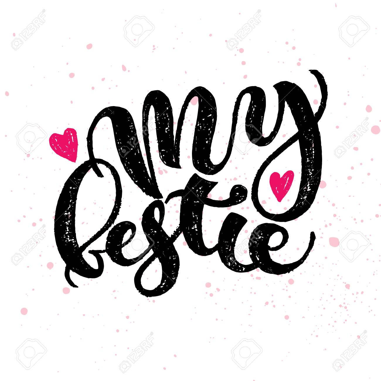 lettering my bestie for
