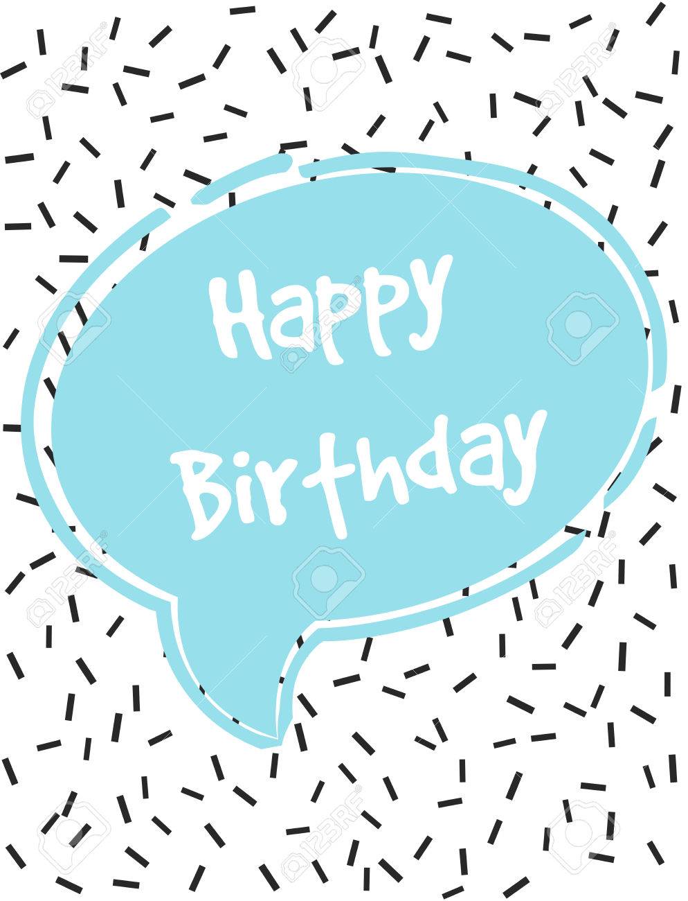 happy birthday card illustration in vector format birthday card format