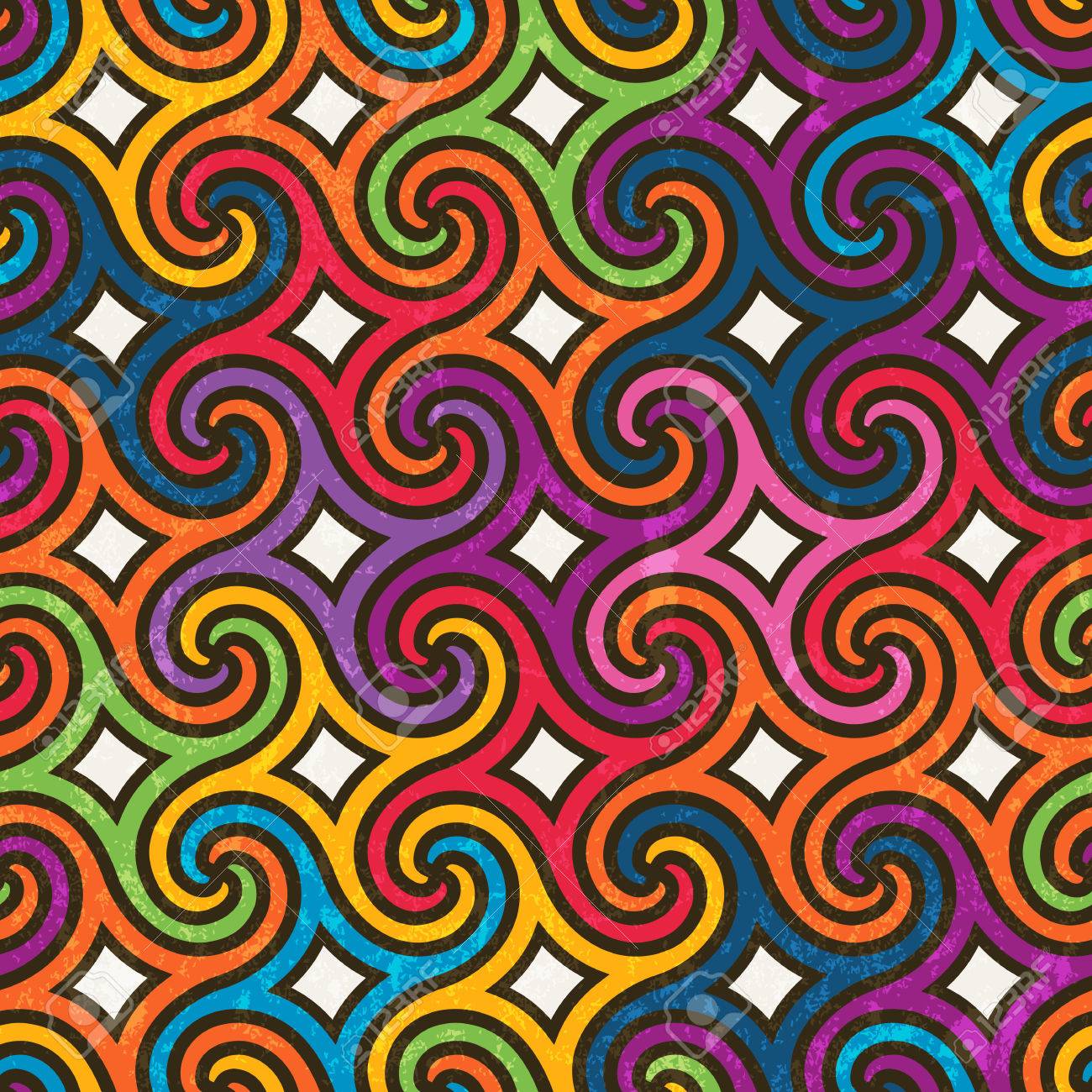 らせん状のカラフルな幾何学模様 のイラスト素材 ベクタ Image