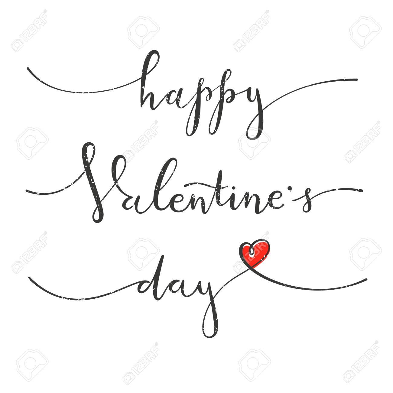 Joyeuse Saint Valentin Carte De Voeux Avec Motif A Dessin A La Main Clip Art Libres De Droits Vecteurs Et Illustration Image