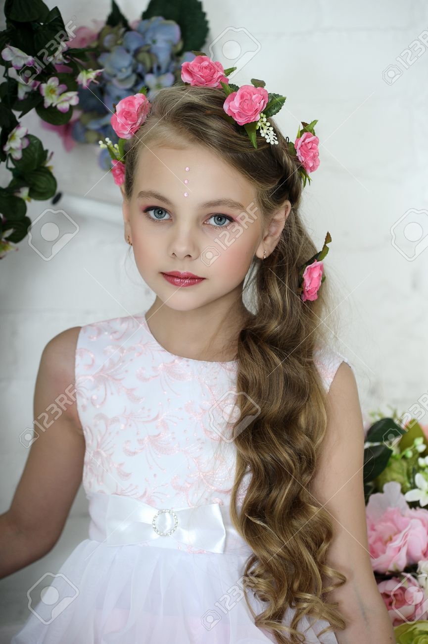 Vintage Girl With Flowers