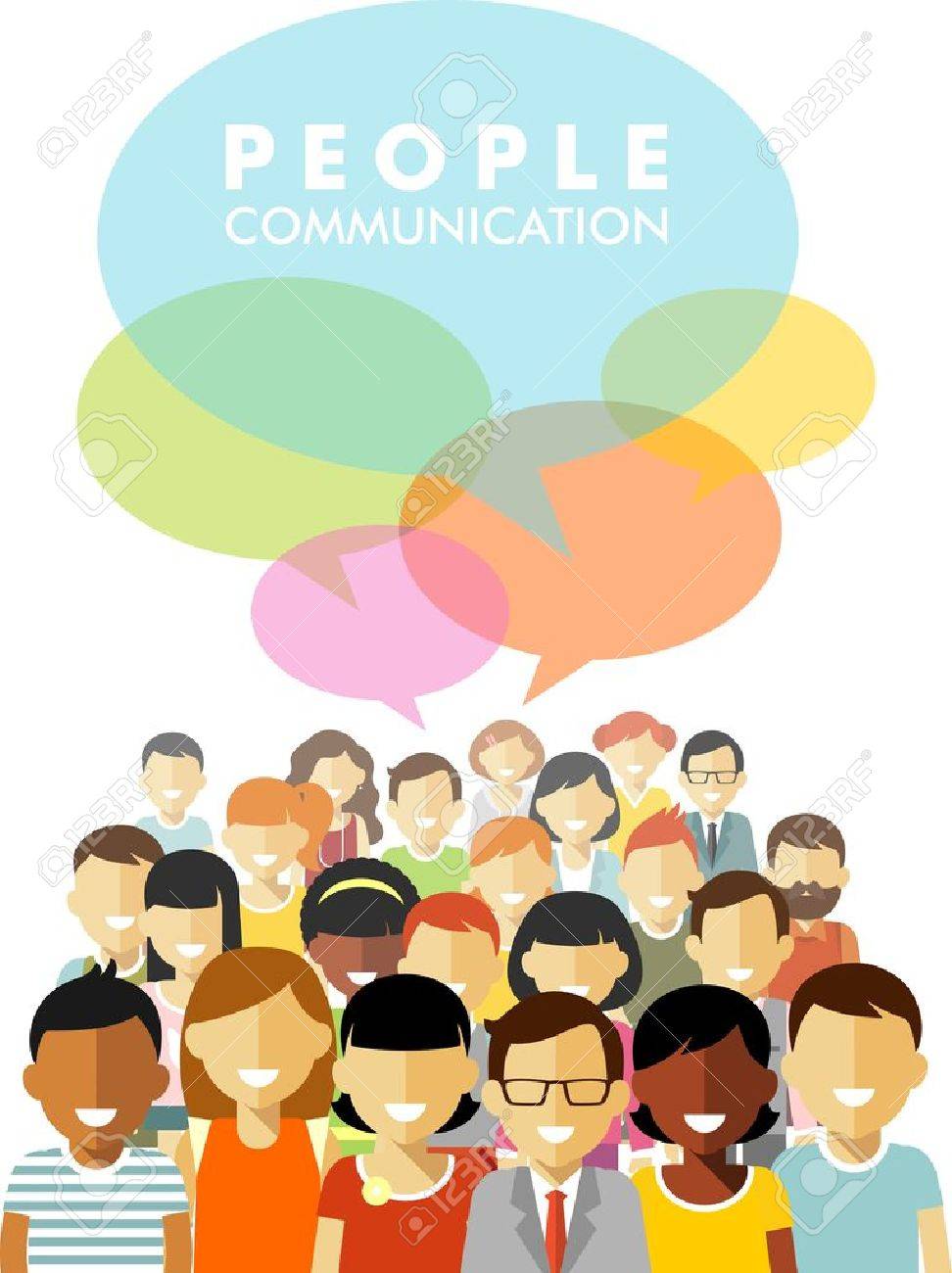 Group of different people in community discussion isolated on white background - 50996027 Group of different people in community discussion isolated on white background - 50996027