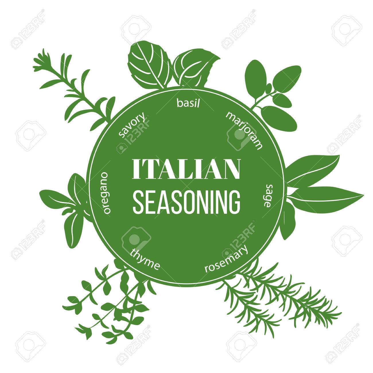 italian seasoning flat silhouettes