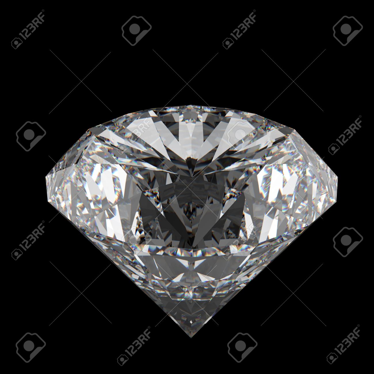 3d diamonds on black