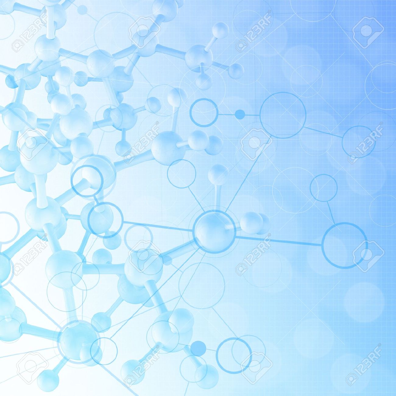 Abstract 3d Molecules Medical Background Stock Photo Picture And