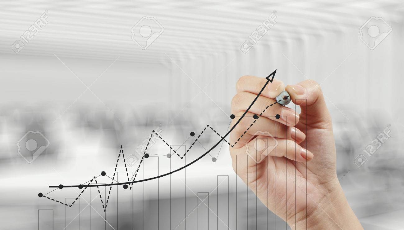 hand drawing graph chart and business strategy as concept - 28742536 hand drawing graph chart and business strategy as concept - 28742536