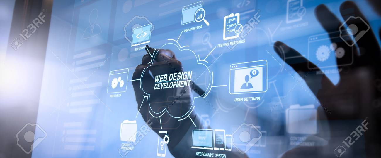 Developing programming and coding technologies with Website design in virtual diagram.cyber security internet and networking concept.Businessman hand working with VR screen padlock icon on mobile phone. - 107980245 Developing programming and coding technologies with Website design in virtual diagram.cyber security internet and networking concept.Businessman hand working with VR screen padlock icon on mobile phone. - 107980245