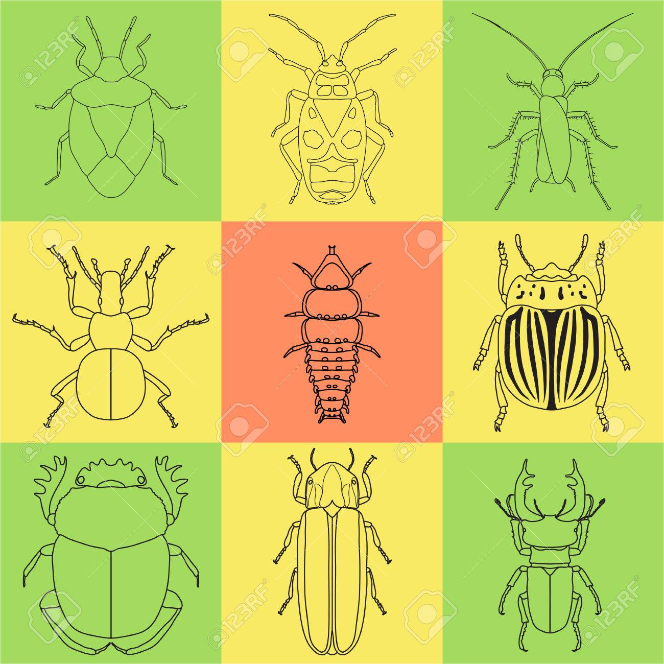 Insekt Icons Gesetzt Dor Kafer Und Gluhwurmchen Firebug Und Ameise Fliegen Und Schaben Kartoffelkafer Und Mucken Stinken Bug Und Trilobiten Vektor Illustration Lizenzfrei Nutzbare Vektorgrafiken Clip Arts Illustrationen Image 59659551