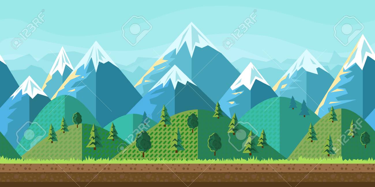 山の風景 フラット スタイル ゲームのアートとアニメーション ゲームの分離層とベクトル自然風景の背景のイラスト素材 ベクタ Image 山の風景 フラット スタイル ゲームのアートとアニメーション ゲームの分離層とベクトル自然風景の背景のイラスト素材 ベクタ Image