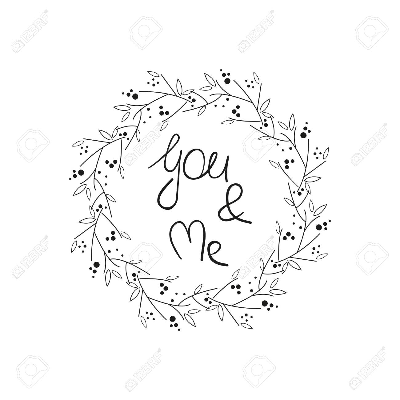 あなたと私 手書きのレタリングと花のフレーム ポスター カード 招待状 プラカード パンフレット バレンタインデー 結婚式カードのデザイン のイラスト素材 ベクタ Image あなたと私 手書きのレタリングと花のフレーム ポスター カード 招待状 プラカード パンフレット バレンタインデー 結婚式カードのデザイン のイラスト素材 ベクタ Image