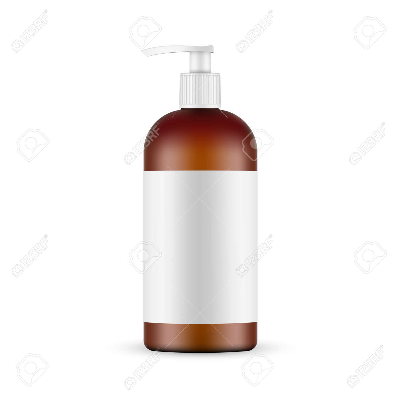 Download Amber Cosmetic Plastic Pump Bottle Mockup With Label Isolated Royalty Free Cliparts Vectors And Stock Illustration Image 163463370
