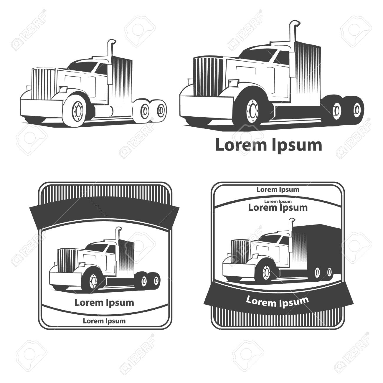 truck simple illustration transporation