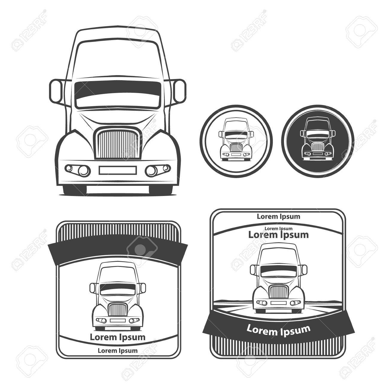 logo truck simple vector