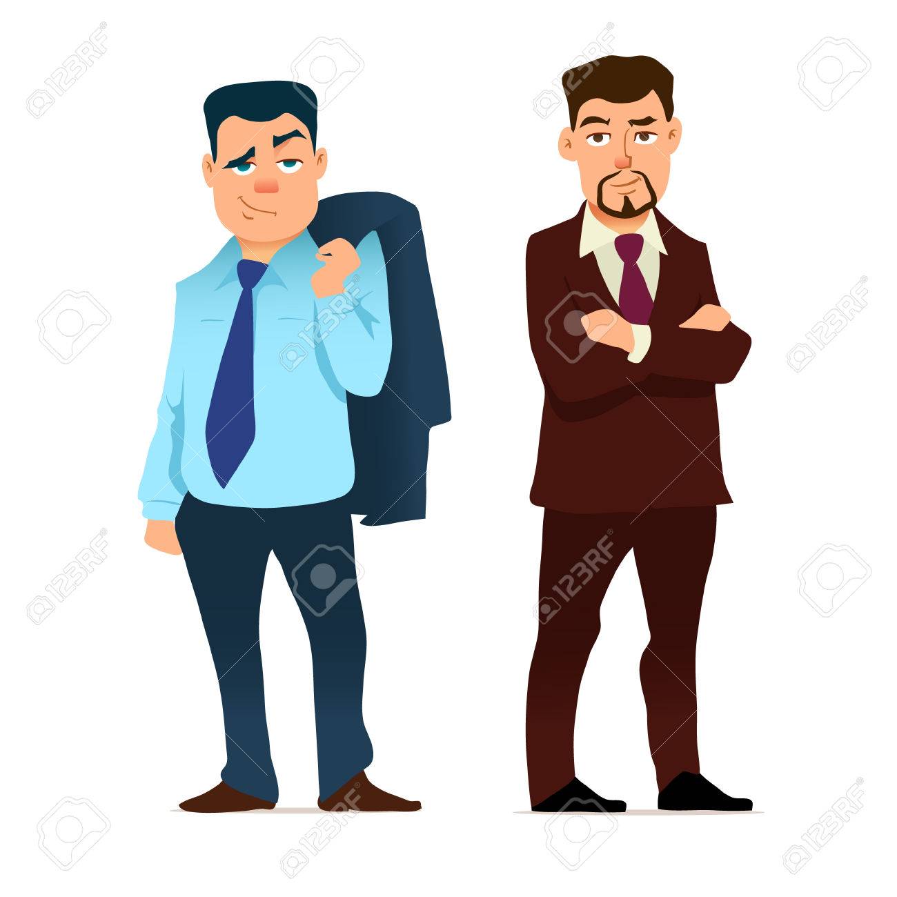 business people cartoon illustration businessman in various