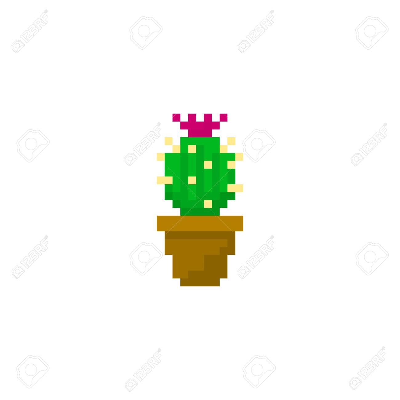 Pixel Cactus For Games And Apps. Royalty Free SVG, Cliparts, Vectors, and  Stock Illustration. Image 85576644.