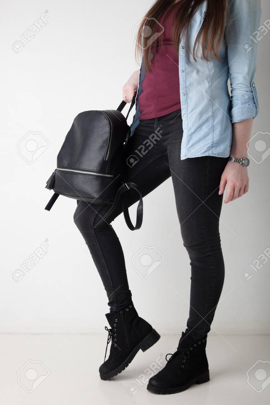 black backpack outfit