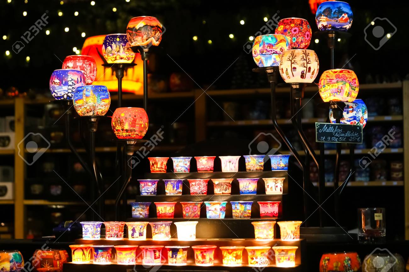 Candle Holders Souvenirs In Neptunbrunnen Christmas Market Berlin Stock Photo Picture And Royalty Free Image Image 97371605