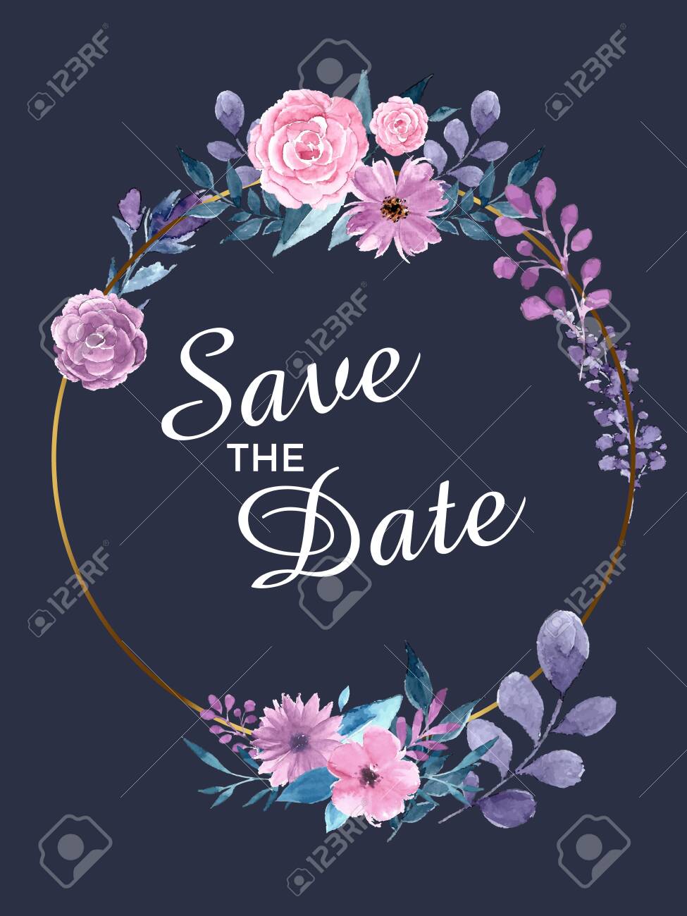 Save The Date Invitation Card. Modern Design Template With ...