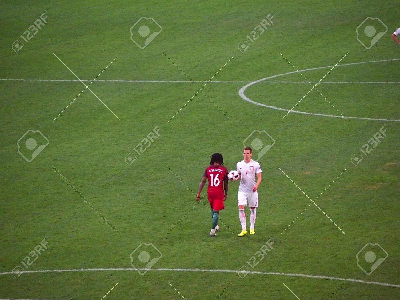 Marseille France June 30 2016 Renato Sanchez Gives The Ball Stock Photo Picture And Royalty Free Image Image 61025787