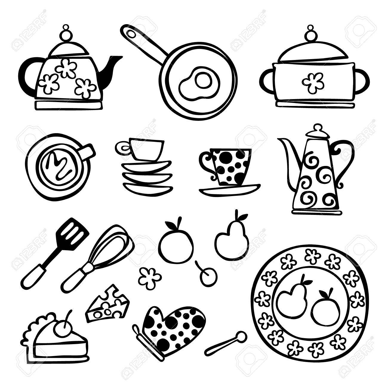 Kitchen Accessories Pot Frying Pan Kettle Crockery Fruit